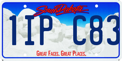 SD license plate 1IPC83