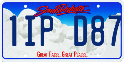 SD license plate 1IPD87