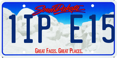 SD license plate 1IPE15
