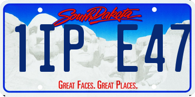 SD license plate 1IPE47