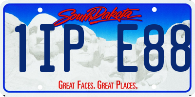 SD license plate 1IPE88