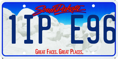 SD license plate 1IPE96