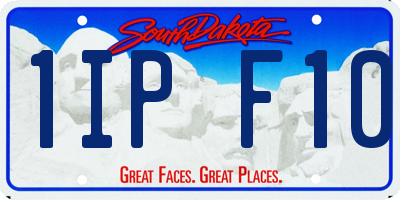 SD license plate 1IPF10
