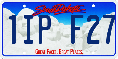 SD license plate 1IPF27