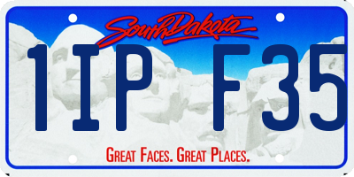 SD license plate 1IPF35