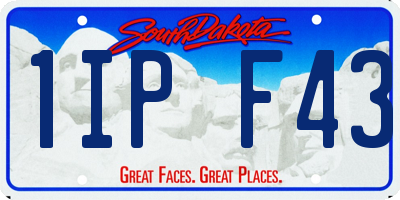 SD license plate 1IPF43