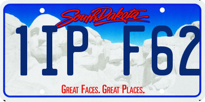 SD license plate 1IPF62