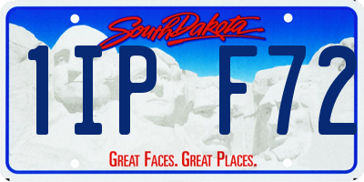SD license plate 1IPF72