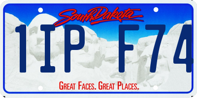 SD license plate 1IPF74