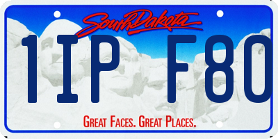 SD license plate 1IPF80