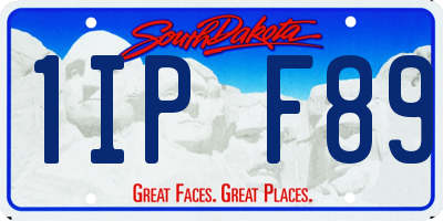SD license plate 1IPF89