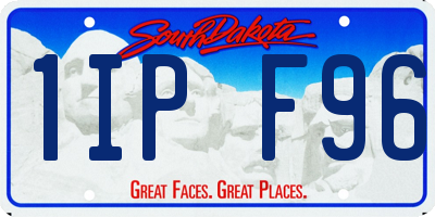 SD license plate 1IPF96