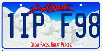SD license plate 1IPF98