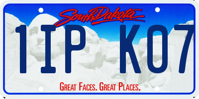 SD license plate 1IPK07
