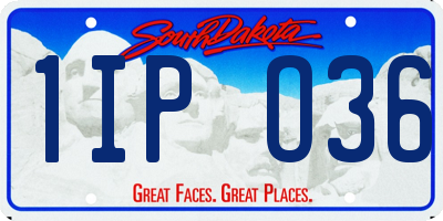 SD license plate 1IPO36