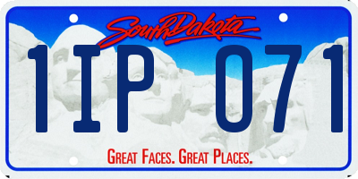 SD license plate 1IPO71