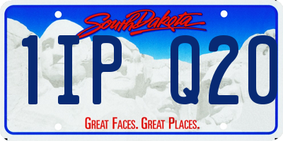 SD license plate 1IPQ20