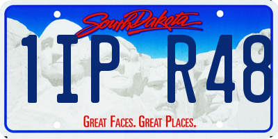 SD license plate 1IPR48