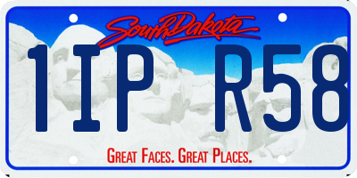 SD license plate 1IPR58
