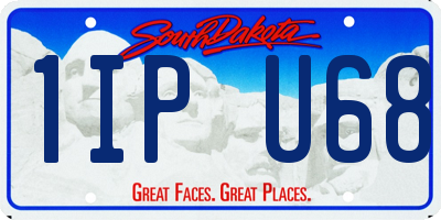 SD license plate 1IPU68