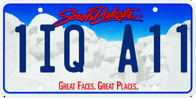 SD license plate 1IQA11
