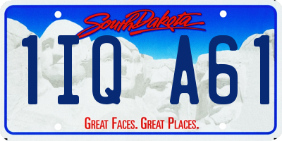 SD license plate 1IQA61