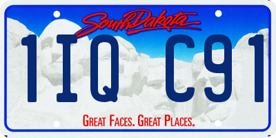 SD license plate 1IQC91