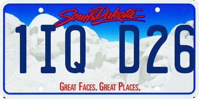 SD license plate 1IQD26