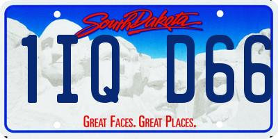 SD license plate 1IQD66
