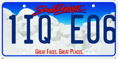 SD license plate 1IQE06