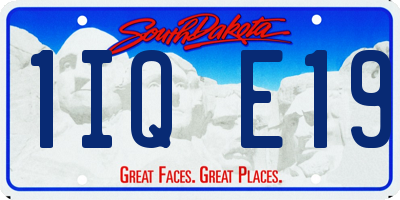 SD license plate 1IQE19