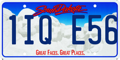 SD license plate 1IQE56