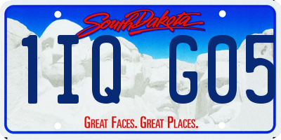 SD license plate 1IQG05