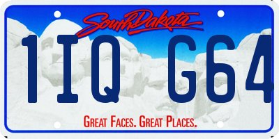 SD license plate 1IQG64