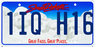 SD license plate 1IQH16