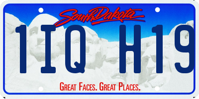 SD license plate 1IQH19