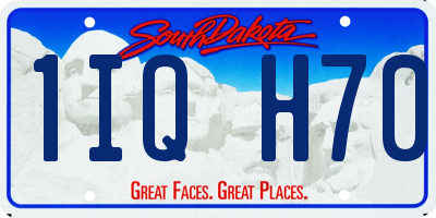 SD license plate 1IQH70