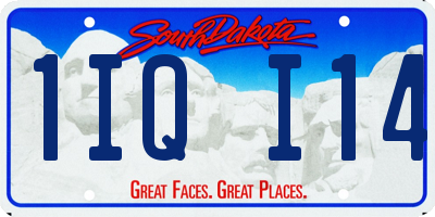 SD license plate 1IQI14