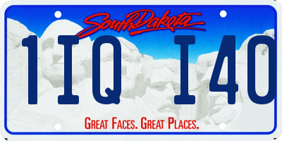 SD license plate 1IQI40