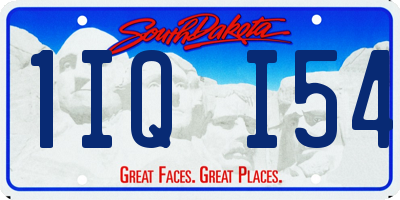 SD license plate 1IQI54
