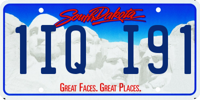 SD license plate 1IQI91
