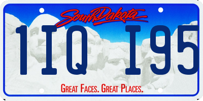 SD license plate 1IQI95