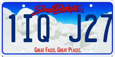 SD license plate 1IQJ27