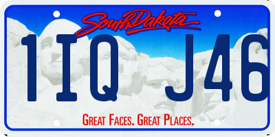 SD license plate 1IQJ46
