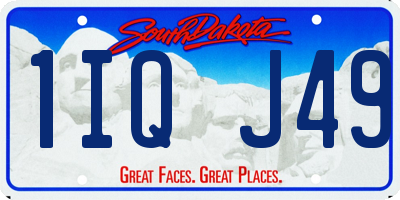 SD license plate 1IQJ49