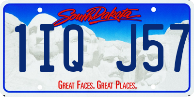 SD license plate 1IQJ57