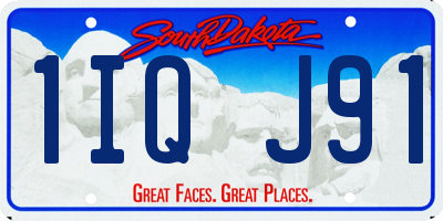 SD license plate 1IQJ91