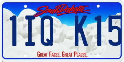 SD license plate 1IQK15