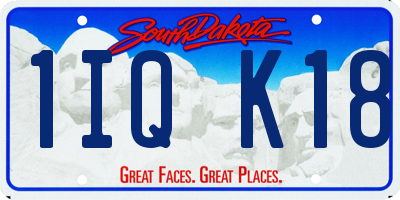 SD license plate 1IQK18