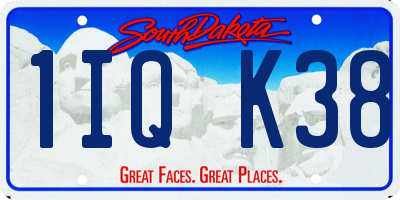 SD license plate 1IQK38
